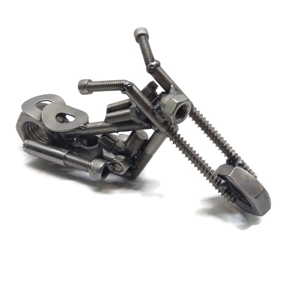 Scrap Metal Art Motorcycle Figurine, Perfect Gift! - Picture 1 of 8